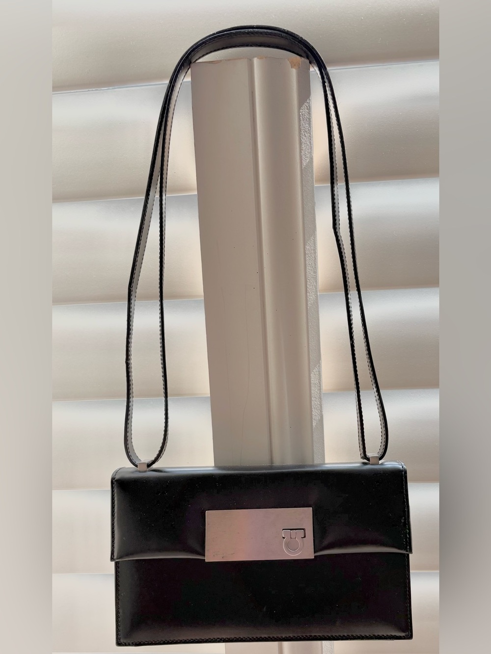 Salvatore Ferragamo Black Leather Purse/Crossbody Bag 🔥